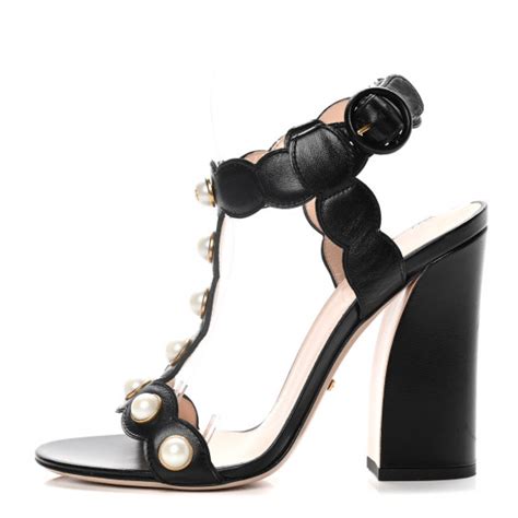 gucci willow leather t-bar sandals|GUCCI Nappa Willow Pearl T.